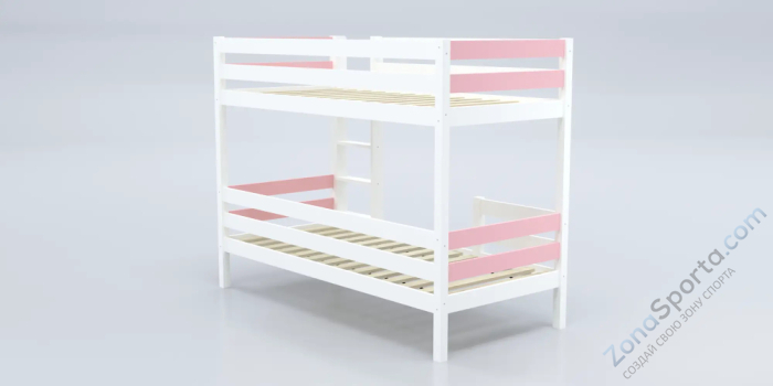 Кровать детская двухъярусная Савушка-01 90х200 розовая