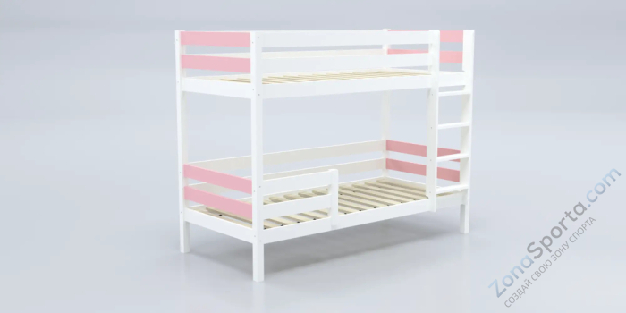 Кровать детская двухъярусная Савушка-01 90х200 розовая