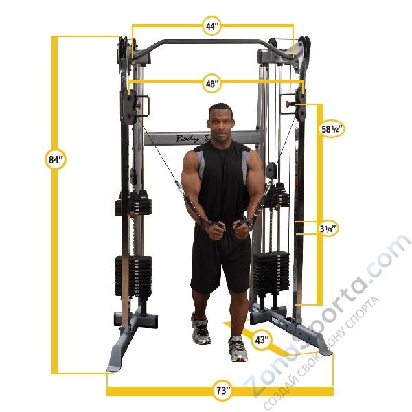 Многофунциональный угловой кроссовер Body Solid GDCC210