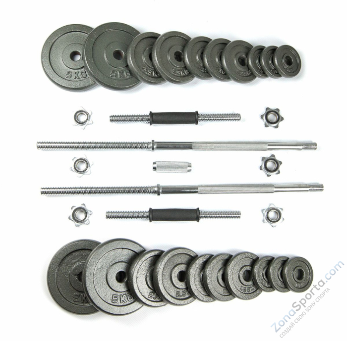 Набор гантели и штанга в чемодане Atlas Sport 50 кг