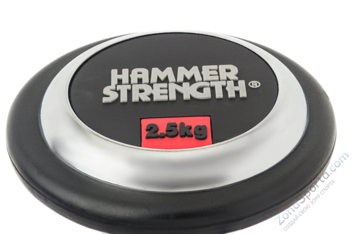 Набор обрезиненных гантелей Hammer Strength 5 пар (40 кг – 50 кг)