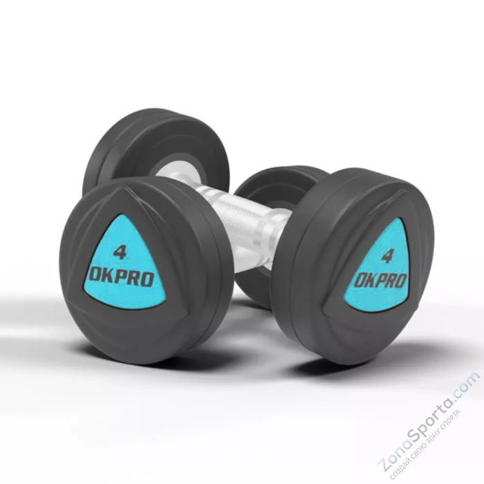 Набор полиуретановых гантелей от 12 до 30 кг (шаг 2 кг) OKPRO