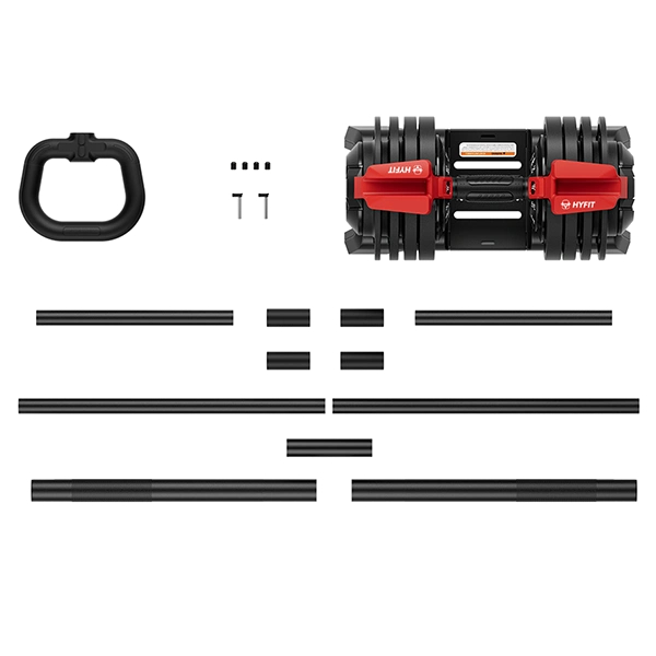 Набор регулируемый штанга+гантель+гиря HyFit 18 кг