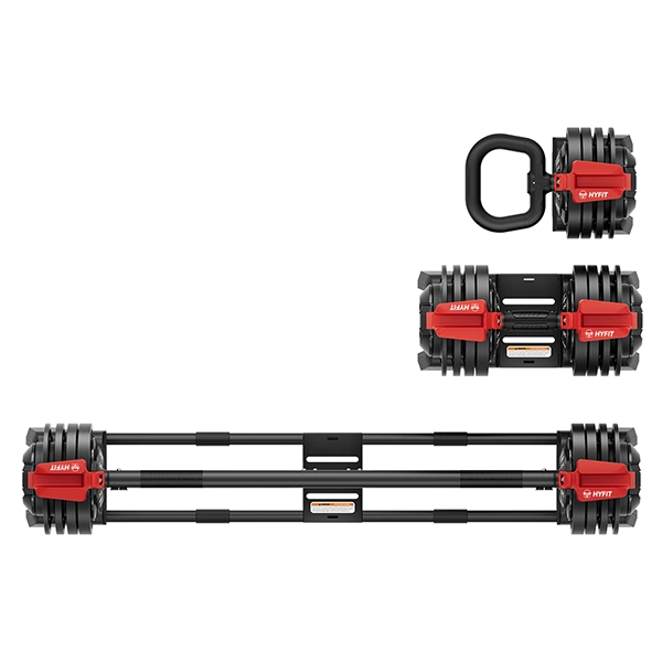 Набор регулируемый штанга+гантель+гиря HyFit 18 кг