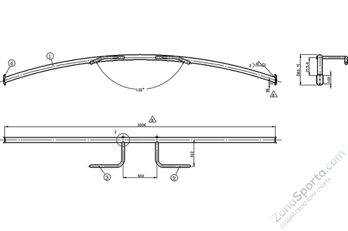 Опция перекладины кроссовера Hasttings Digger HD023OPT-1