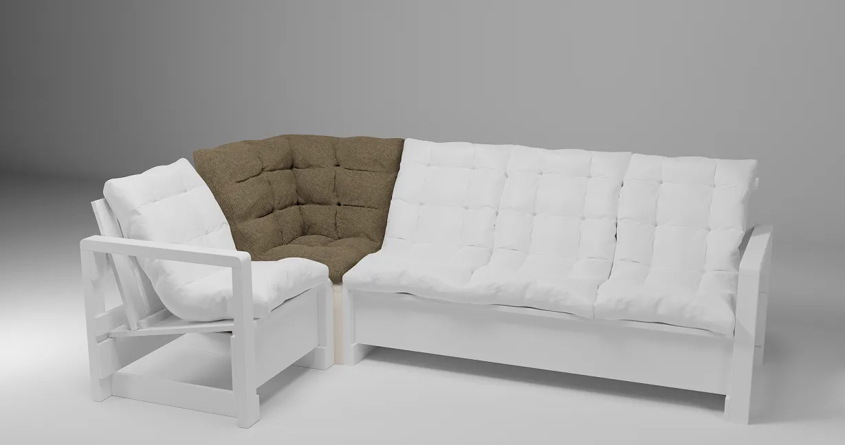 Секция угловая для деревянного дивана Savushka Type-Y