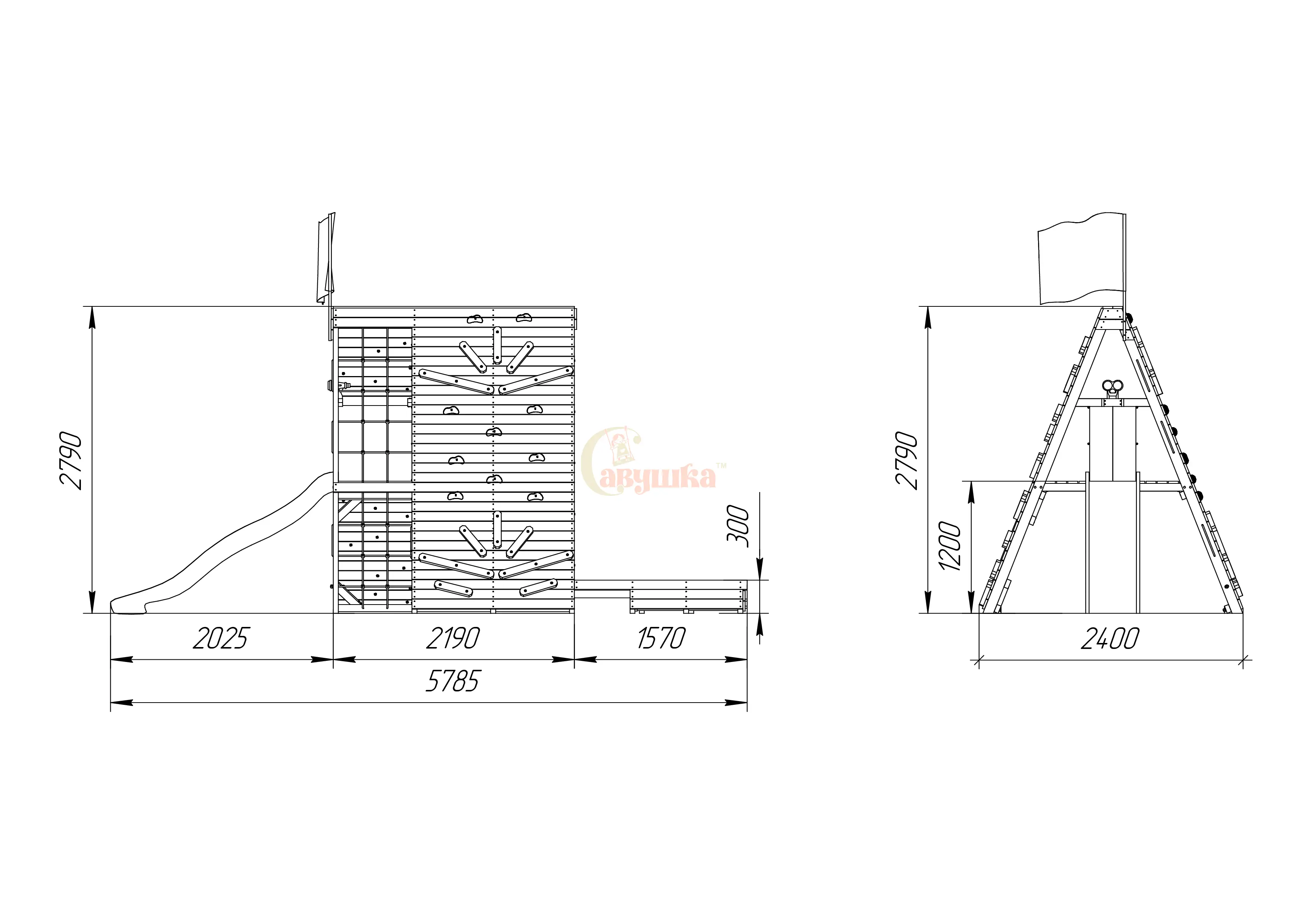 Спортивный домик Савушка База-4