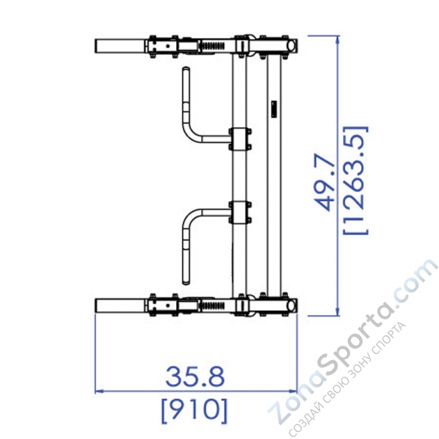 Стойка силовая Half Rack Powertec WB-HR14
