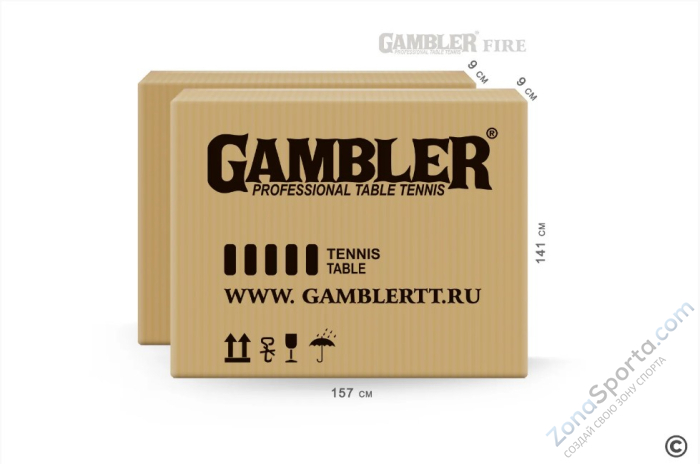 Теннисный стол Gambler Fire green