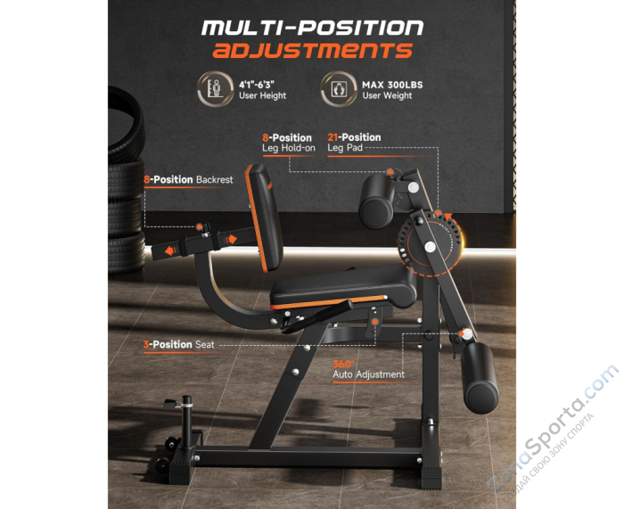 Тренажер для сгибания-разгибания ног DFC D030