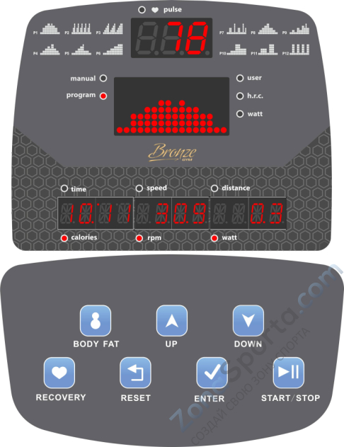 Велоэргометр Bronze Gym U901 PRO 