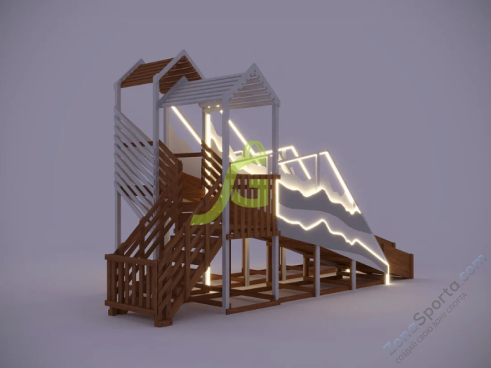 Зимняя горка IgraGrad Snow Fox скат 8 и 5 м мод.2