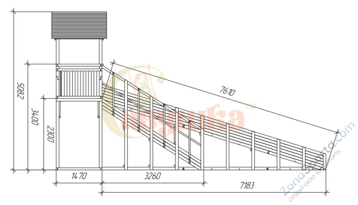 Зимняя горка Савушка Зима 6/1