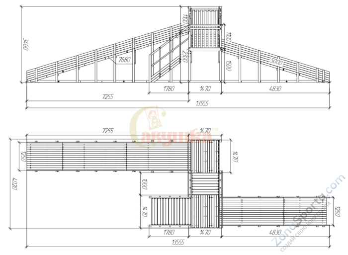 Зимняя горка Савушка Зима 7/1