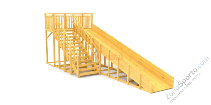 Зимняя горка Савушка Зима Wood-6