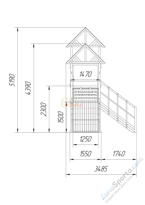 Зимняя горка Савушка Зима Wood 7/4